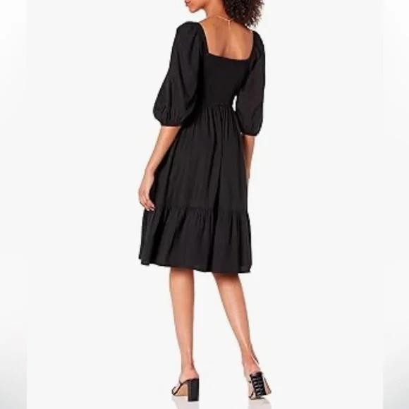 NWT The Drop Women's Lexi Puff-Sleeve Sweatheart Neckline Smocked Back Dress XXS - Picture 2 of 13